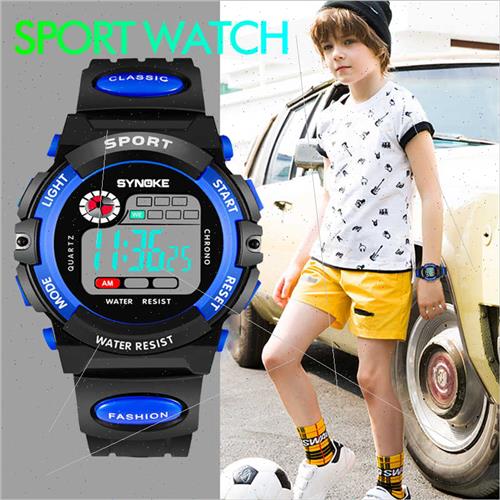 Waterproof drop-proof children watch boys nd junior boys dig-图1