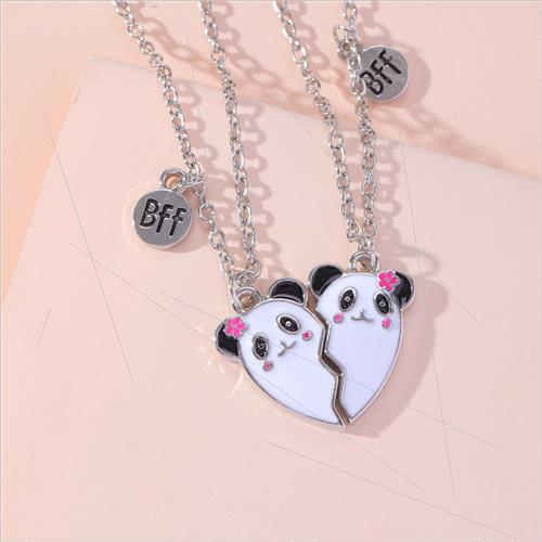 Europe new Best Friends love necklace panda love children ca - 图1