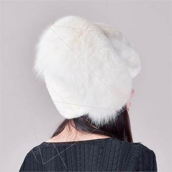 ລະດູຫນາວໃຫມ່ mink fur hat ເງິນ fox hair phoenix-tail women h