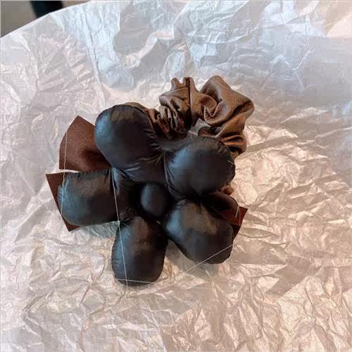 Autumn winter new Korean sponge flowers head tie hair band M - 图2
