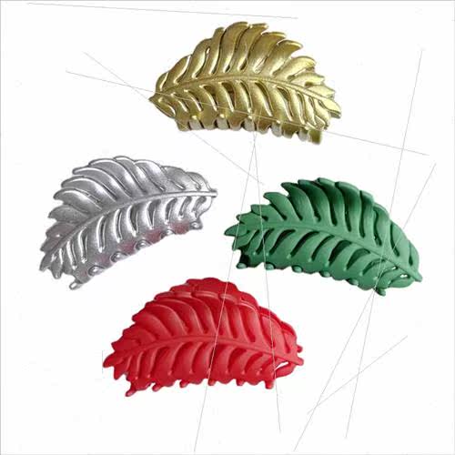 Korea leaves hair clips frosted scratch clip pill head plate - 图2