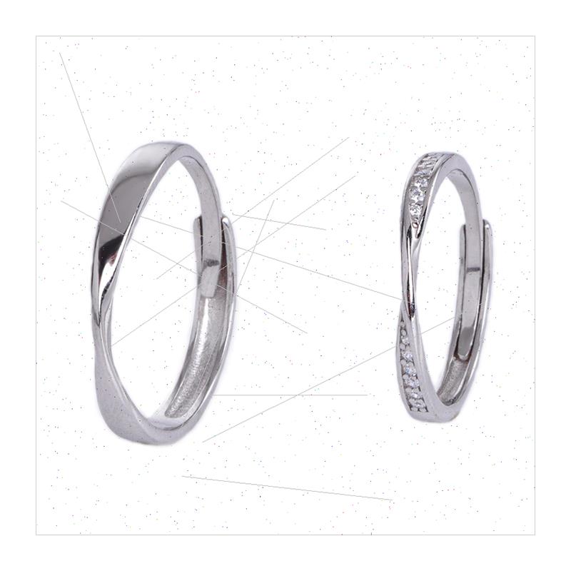 Couple Ring M?bius Ring Ring lver Female Pair che Male Mini-图3