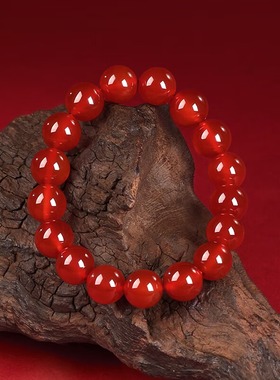天然红玛瑙手链2025新款情侣手链
