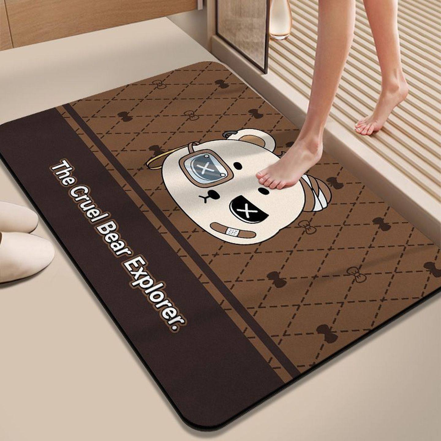 卡通浴室吸水地垫卫生间门口硅藻泥防滑脚垫家用厕所速干门垫地毯,淘宝优惠券,粉丝福利购,淘宝优惠卷