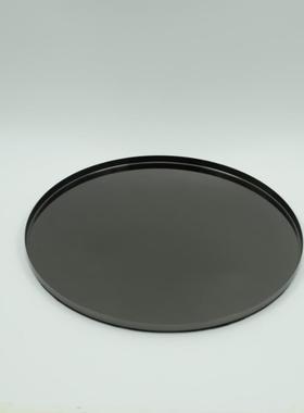 现代简约黑钛盘摆件样板间桌面装饰托盘金属圆形几何托盘