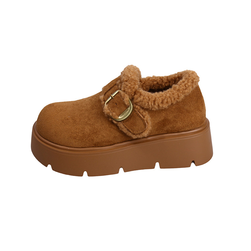 品牌真皮厚底毛绒雪地靴女款2025新款冬季加绒保暖勃肯鞋外穿棉鞋,淘宝优惠券,粉丝福利购,淘宝优惠卷