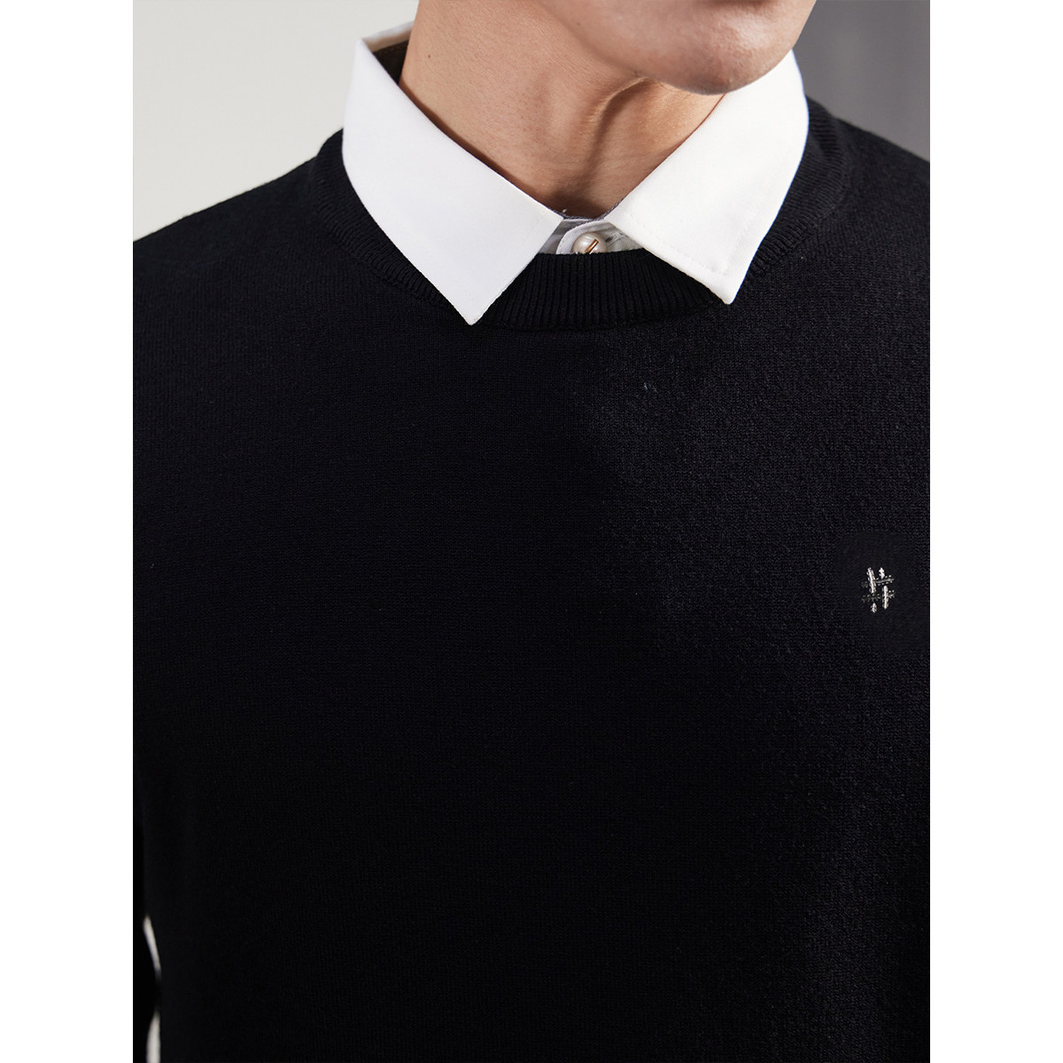 假两件毛衣衬衫领内搭秋冬男士商务打底衫休闲针织衫长袖上衣男款,淘宝优惠券,粉丝福利购,淘宝优惠卷