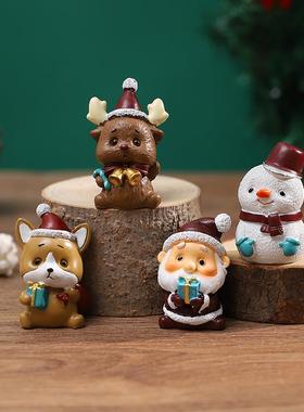 圣诞节小摆件幼儿园小礼品儿童可爱树脂装饰品礼物桌面迷你圣诞树