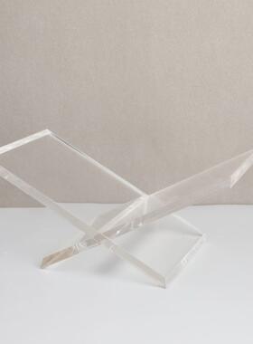 现代简约大理石亚克力书架轻奢创意家居桌面客厅书柜软装饰品摆件