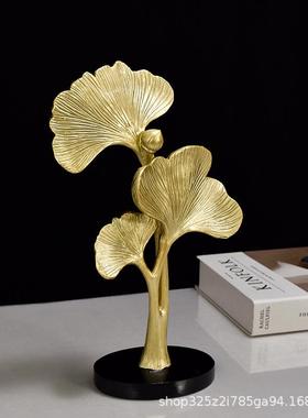 银杏创意摆件欧式办公室桌面摆件家居客厅玄关酒架装饰品厂家