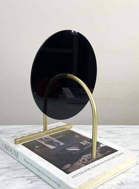 简约现代轻奢金属拱门几何软装饰品样板间书房售楼处柜子装饰摆件