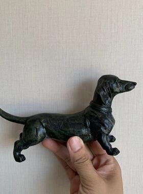 长条腊肠黑狗 树脂工艺品园艺庭院摆件园林装饰品跨境新品小狗