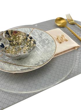 现代轻奢装饰西餐盘西餐具摆件样板房软装饰品样板间创意餐桌摆盘