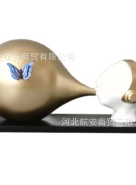 现代简约创意泡泡摆件样板房售楼处桌面茶几雕塑工艺品摆设软装