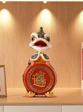 新品中式国潮醒狮摆件家居装饰品客厅玄关酒柜乔迁开业礼物工艺品