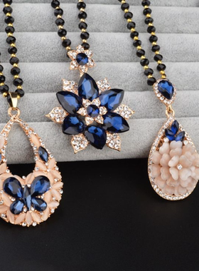 时尚项链女水滴毛衣链时尚大气百搭衣服简约挂件吊坠