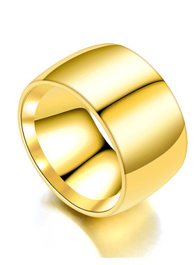 欧美时尚男士戒指宽版不锈钢光素面戒指饰品