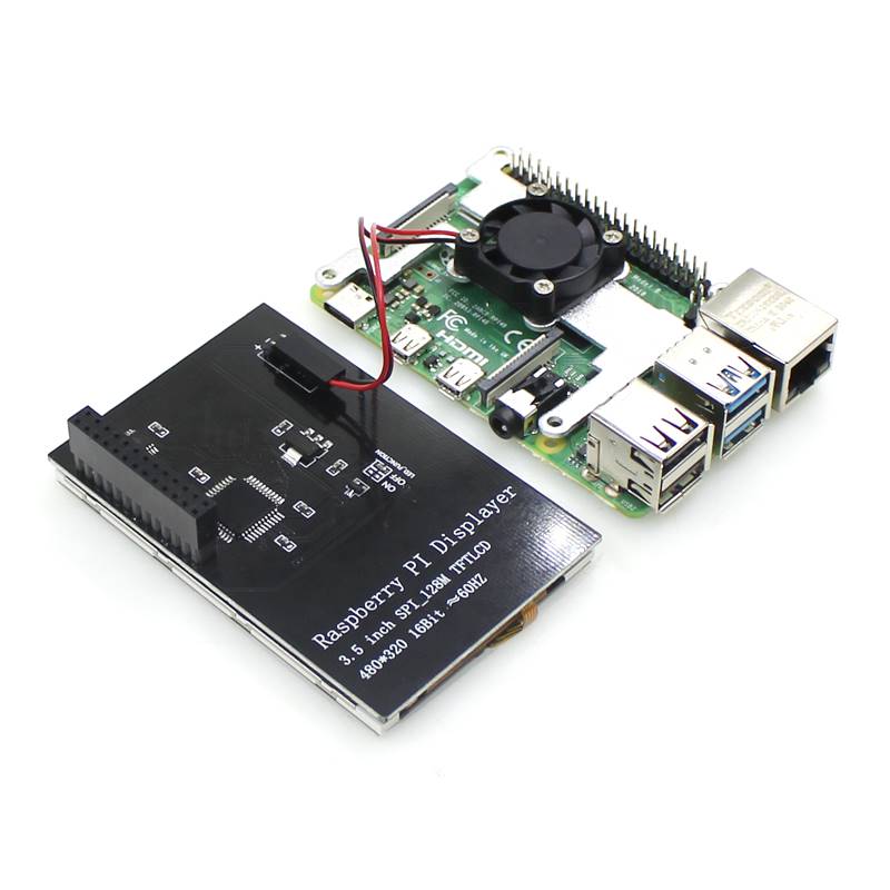 大陆胜树莓派4代B型 Raspberry Pi 4B 3.5寸显示屏 风扇触摸屏幕 - 图1