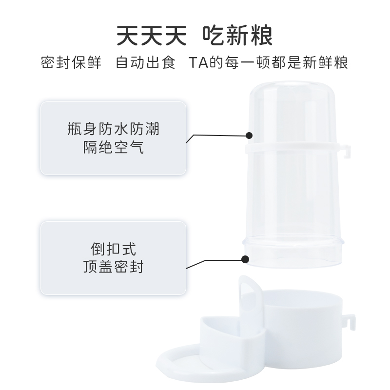 仓鼠自动喂食器金丝熊龙猫松鼠蜜袋鼯食盆吃饭小宠专用品粮食饭碗 - 图0