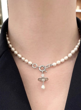 orb立体星球土星珍珠项链