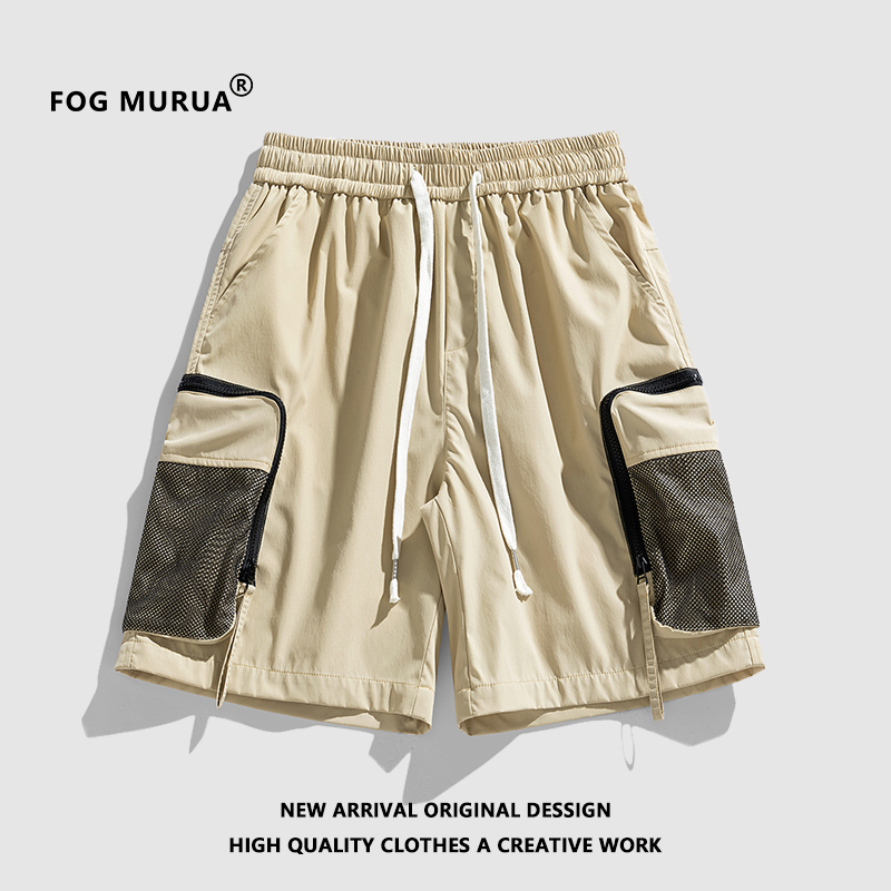 FOG MURUA短裤男女2024夏季新款美式复古五分裤休闲宽松运动裤男 - 图1