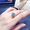 Rose Cut Topaz 925 Silver Flower Ring