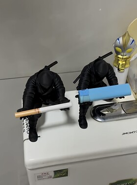 3D打印忍者黑武士桌面摆件个性化创意趣味厕所搭子打火机收纳架子