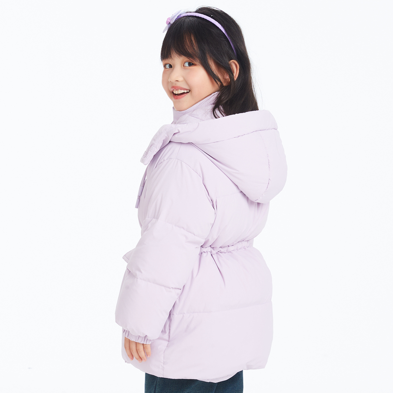 多多一上女小童冬季连帽百搭羽绒服外套