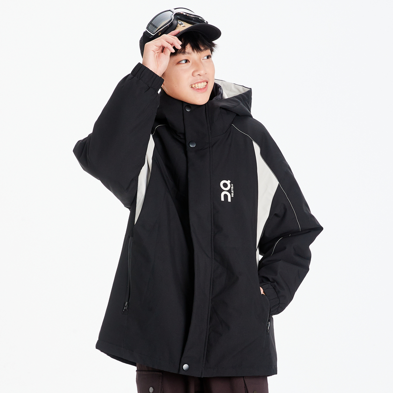 多多一上冬装男大童连帽拼色三合一两件套棉衣冬天男童冲锋衣棉服