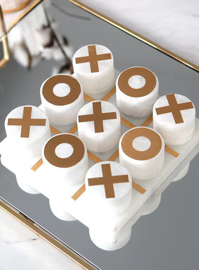 现代简约大理石装饰棋盘