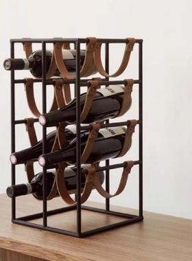 现代风皮革酒架红酒置物