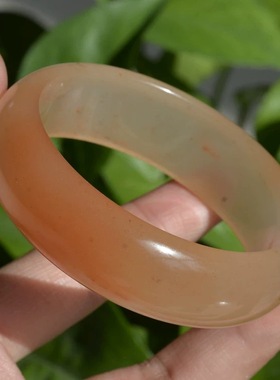 新疆彩玉天然金丝玉手镯宝石光料粉红色手镯戈壁玉