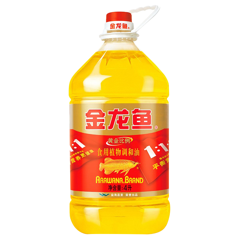 金龙鱼黄金比例1:1:1植物调和油桶装食用油家用炒菜健康厨房调料 - 图0