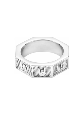 zauce造赐手势戒指电镀白金