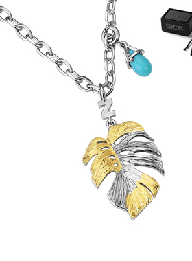 ZAUCE造赐 锦化龟背竹项链 潮流配饰电镀白金18K黄金