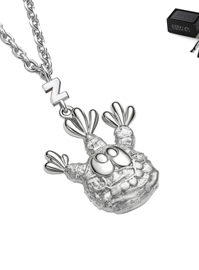 ZAUCE造赐 三头象牙宫项链 潮流植物原创设计 电镀白金