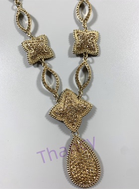 满钻复古短款项链MONET打标