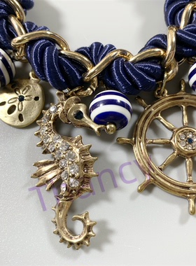 BJ打标复古质感海洋法手链女