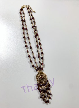 琉璃珠短款项链MONET打标