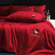 TeenieWeenie cotton jacquard wedding bed four-piece set festive wedding pure cotton big red bed sheet quilt cover