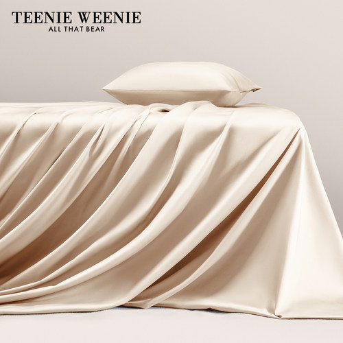 TeenieWeenie小熊高端全棉床单单件纯棉100新疆长绒棉被单三件套 - 图0