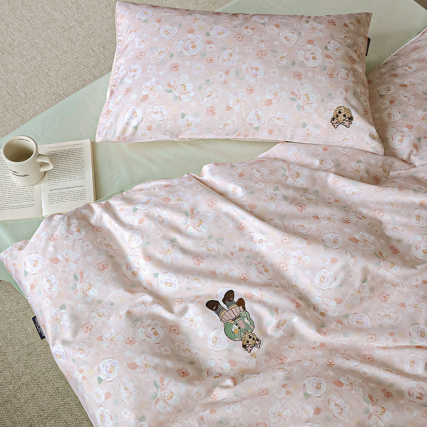 TeenieWeenie印花刺绣床上四件套100纯棉全棉春夏三件套床单被套,淘宝优惠券,粉丝福利购,淘宝优惠卷