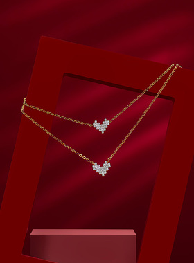 何方珠宝告白钻石项链14k金