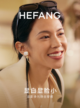 何方珠宝棉花糖珍珠耳夹
