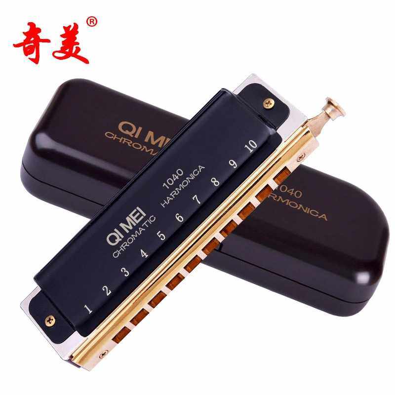 新款直销奇美牌10孔40音黑霸王方吹口半音阶口琴/半音阶口琴/奇美,淘宝优惠券,粉丝福利购,淘宝优惠卷