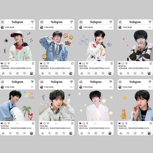 TF家族四代小卡明星周边PVC透卡陈奕恒陈浚铭左奇函贺卡明信片 - 图3