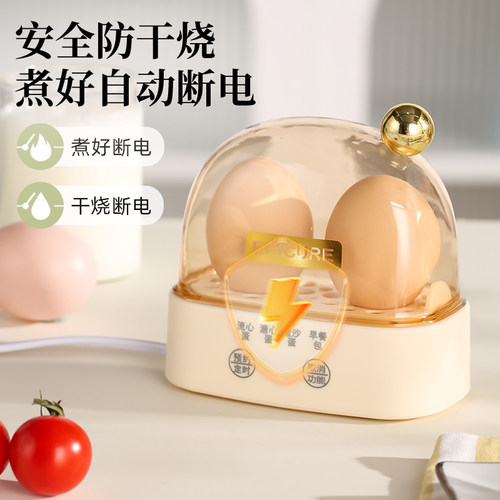 煮蛋器多功能小型蒸蛋机早餐神器宿舍家用溏心蛋温泉蛋迷你一人食 - 图0