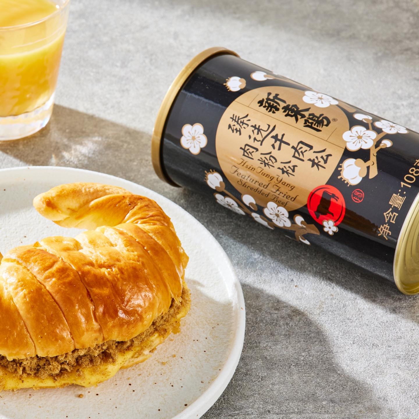 新东阳旗舰店牛肉松肉粉松拌饭儿童配粥原味零食休闲108g*1罐装 - 图1