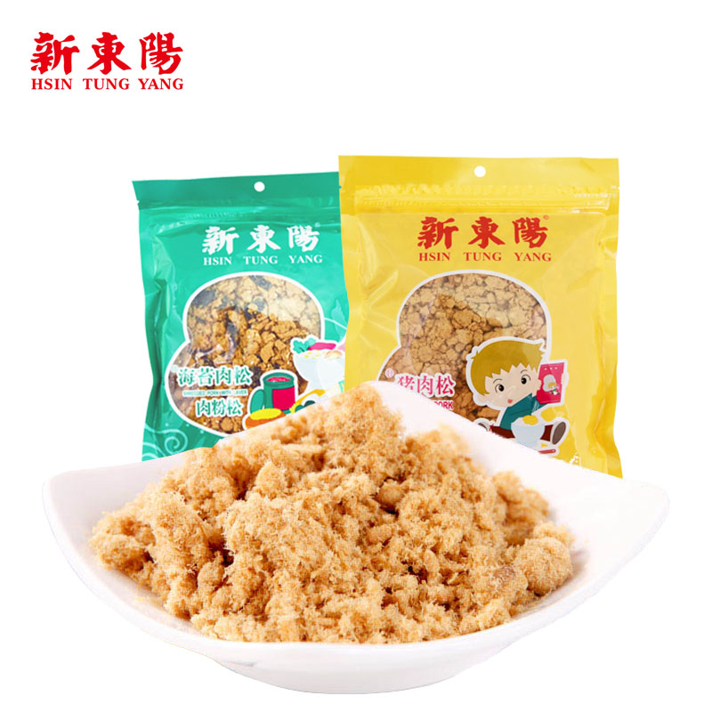 【新东阳】猪肉松(肉粉松)儿童/海苔寿司美味休闲零食105G*2袋装 - 图0