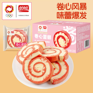 盼盼卷心蛋糕卷巧克力味红丝绒味早餐面包糕点心下午茶点休闲零食